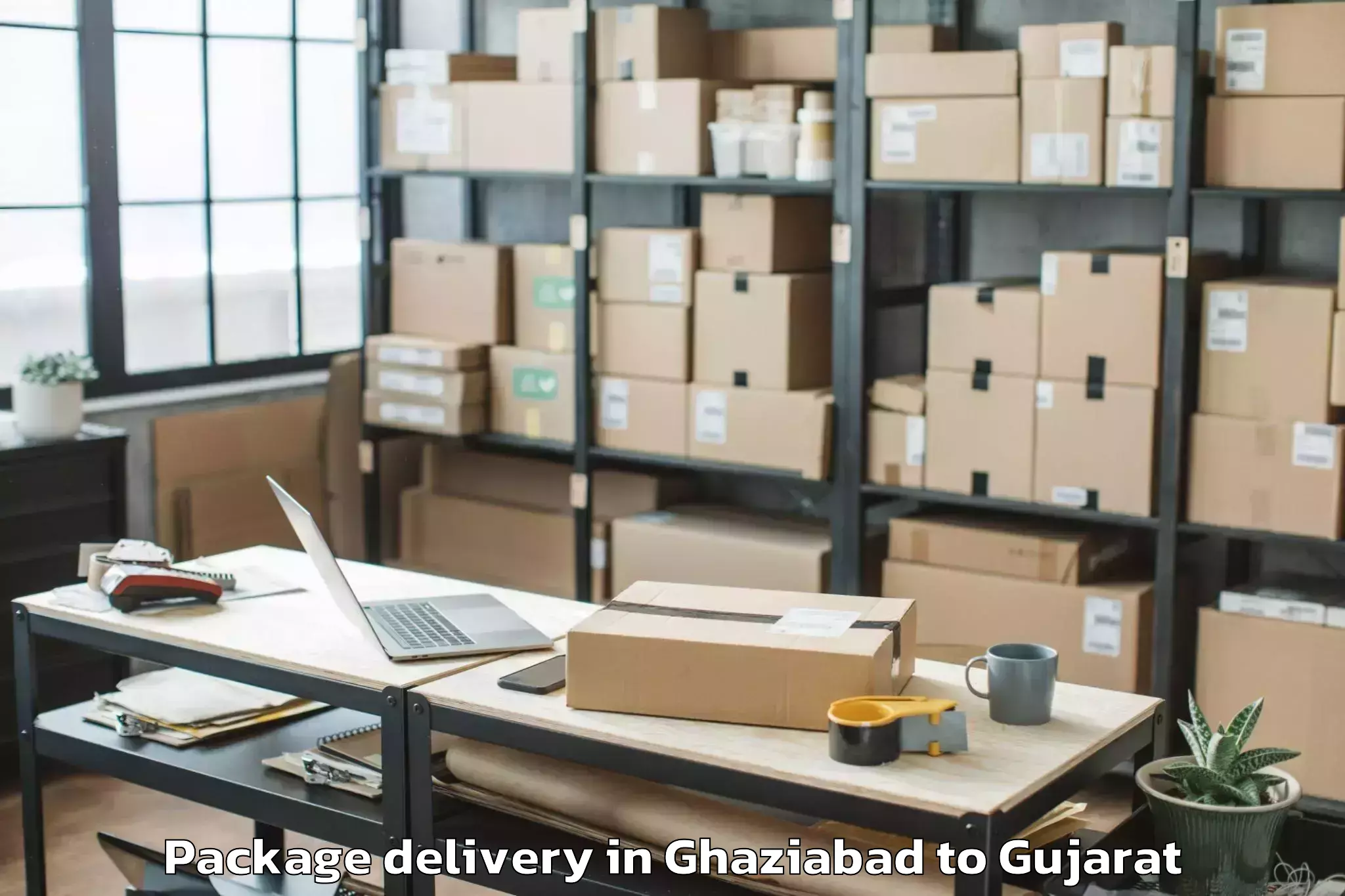 Book Ghaziabad to Thasra Package Delivery